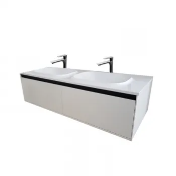 Set dulap baie cu lavoar inclus Kolpasan Pandora, 150 cm, alb f5f3 imagine