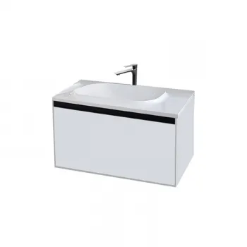 Set dulap baie cu lavoar inclus Kolpasan Pandora, 75 cm, alb 17ad imagine
