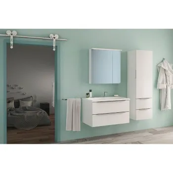 Set dulap baie cu lavoar inclus KolpaSan Tara, 110 cm, alb mat 259e imagine