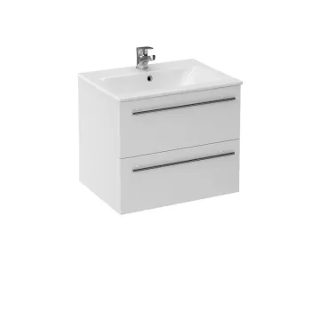 Set dulap baie suspendat 2 sertare Gracja cu lavoar Ontario inclus, 60 cm, alb 543d imagine
