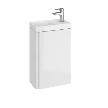 Set dulap baie suspendat cu 1 usa si lavoar Cersanit Moduo inclus, 40 cm, alb 02f7 imagine