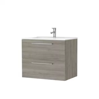 Set dulap baie suspendat Gala Handy cu lavoar inclus, 70 cm, gri 27ce imagine