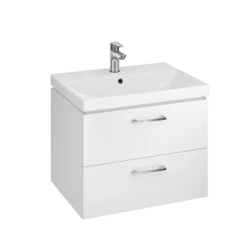 Set dulap de baie suspendat cu lavoar 60x45 cm, alb, Cersanit Lara City a35d imagine