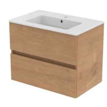 Set dulap de baie suspendat cu lavoar, 71 cm, stejar, din mdf, Ideal Standard Eurovit 4bf6 imagine