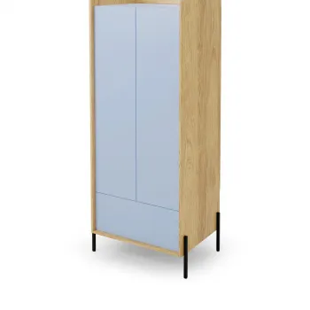 Dulap Mobius 2D albastru/natur H179 cm 3ddd imagine