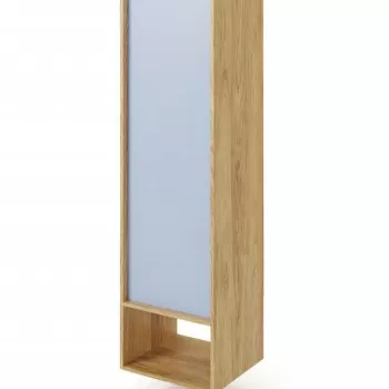 Dulap modular Mobius 1D natur/albastru - H179 cm 0d20 imagine