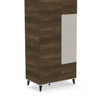 Dulap Random 2 S-1 casmir/nuc/negru H182 cm 7980 imagine