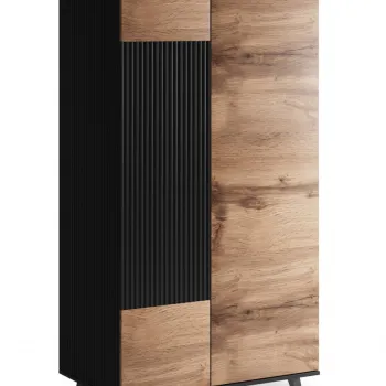 Dulap Random S-1 stejar wotan/negru ecb5 imagine