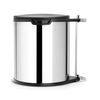 Cos de gunoi pentru dulap, Brabantia, Brilliant Steel, 15 L, 30x29.3x34.7 cm, otel, argintiu 4095 imagine