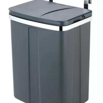 Cos de gunoi suspendabil pentru usa dulap/sertar, Wenko, 12 L, 26 x 34 x 17 cm, metal/polipropilena e964 imagine