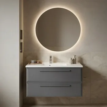 Dulap de baie cu chiuveta, Hanah Home, Nuvola 100 v2, Antracit 8b8f imagine