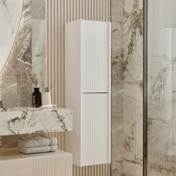 Dulap de baie, Hanah Home, Capella, 34x138x32 cm, MDF LAMINAT, Alb 568a imagine