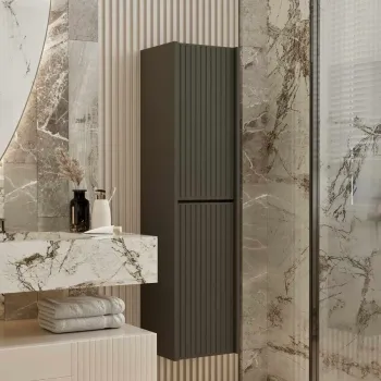Dulap de baie, Hanah Home, Capella, 34x138x32 cm, MDF LAMINAT, Gri c2f1 imagine