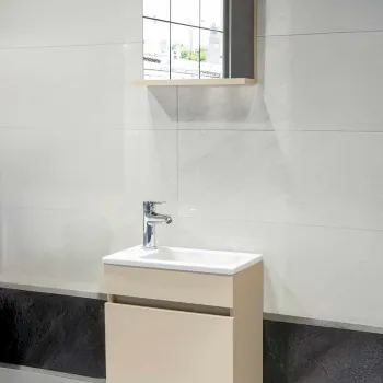 Dulap de baie, Hanah Home, Fit, 45x53x25 cm, Bej 6f61 imagine