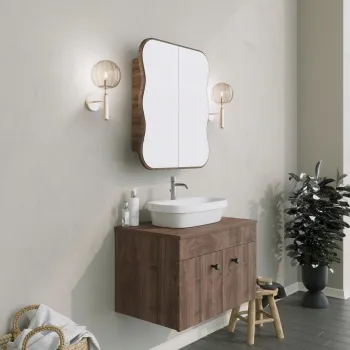 Dulap de baie, Neostill, Day Dream, 12x45x50 cm, 100% CARTON DURO, Maro 021e imagine