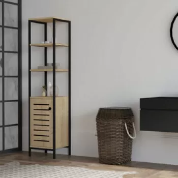 Dulap de baie, Puqa Design, Gala, 38x162.2x34 cm, PAL, Safir / Negru 8327 imagine