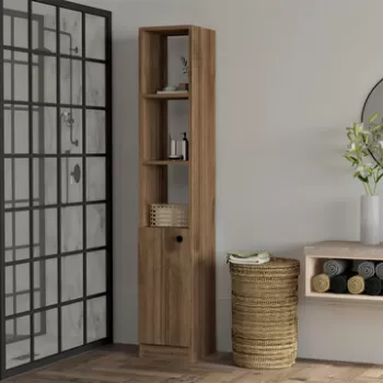 Dulap de baie, Puqa Design, Trend, 30x170x29.6 cm, PAL, Nuc 68a6 imagine