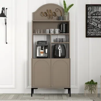 Dulap de bar pentru cafea, Hommy Craft, Lyon 80, PAL, Atlas / Negru 8895 imagine