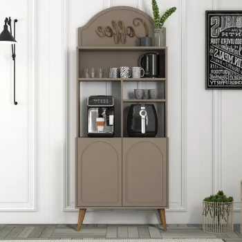 Dulap de bar pentru cafea, Hommy Craft, Lyon 80, PAL, Atlas / Nuc e222 imagine