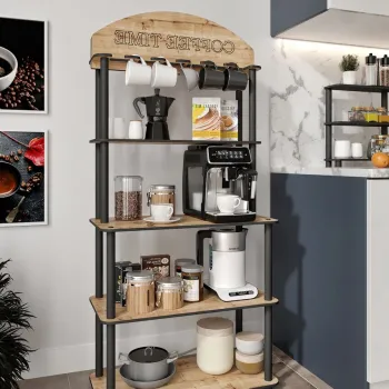 Dulap de bucatarie, Hanah Home, Time, 34x69x140 cm, MDF , Stejar 3620 imagine