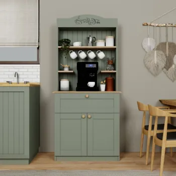 Dulap de bucatarie, Miwood, Lucas 1600-94, 80x100x42 cm, PAL, Verde 2bc8 imagine