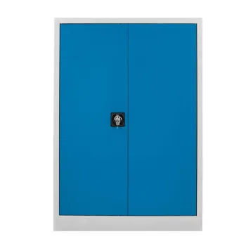 Dulap de depozitare cu incuietoare, Shelvoria, Js1002Ma, 92x130x40 cm, Otel, Gri/Albastru 8114 imagine
