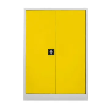 Dulap de depozitare cu incuietoare, Shelvoria, Js1002Sa, 92x130x40 cm, Otel, Gri / Galben d422 imagine