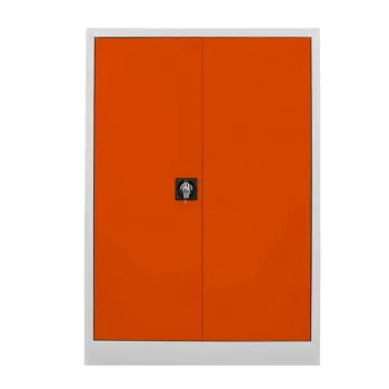 Dulap de depozitare cu incuietoare, Shelvoria, Js1002Tu, 92x130x40 cm, Otel, Gri / Portocaliu efe3 imagine