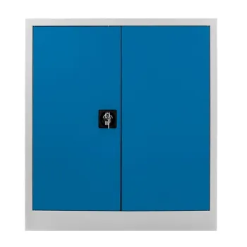 Dulap de depozitare cu incuietoare, Shelvoria,  Js1003Ma, 92x100x40 cm, Otel, Gri/Albastru 8b7c imagine