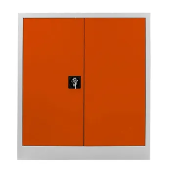 Dulap de depozitare cu incuietoare, Shelvoria, Js1003Tu, 92x100x40 cm, Otel, Gri / Portocaliu 9068 imagine