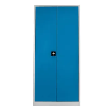 Dulap de depozitare cu incuietoare, Shelvoria, Js1008Ma, 92x198x40 cm, Otel, Gri/Albastru 7f8a imagine