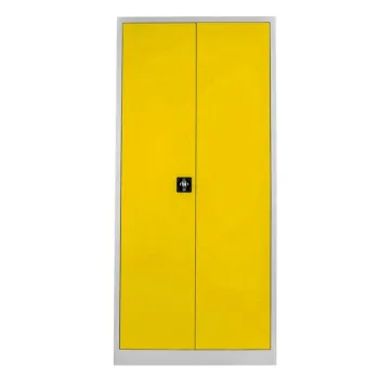 Dulap de depozitare cu incuietoare, Shelvoria, Js1008Sa, 92x198x40 cm, Otel, Gri / Galben 5c25 imagine