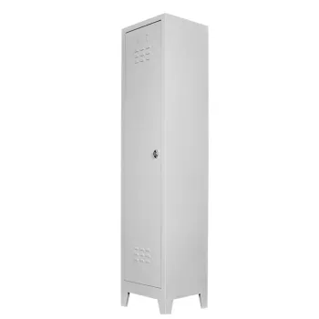 Dulap de depozitare cu incuietoare, Shelvoria, Js1009, 41x185x40 cm, Otel, Gri deschis 5e9f imagine
