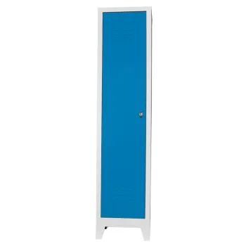 Dulap de depozitare cu incuietoare, Shelvoria, Js1009Ma, 41x185x40 cm, Otel, Gri/Albastru decf imagine