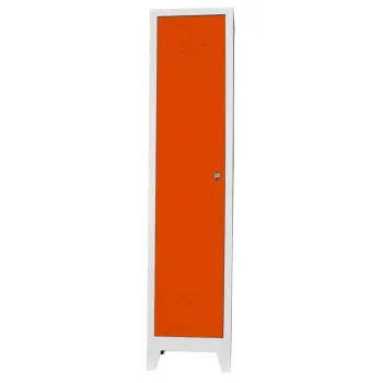 Dulap de depozitare cu incuietoare, Shelvoria, Js1009Tu, 41x185x40 cm, Otel, Gri / Portocaliu f590 imagine