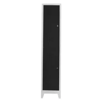 Dulap de depozitare cu incuietoare, Shelvoria, Js1010Si, 41x200x40 cm, Otel, Gri/Negru 3f46 imagine