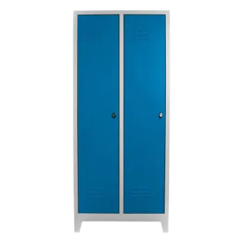 Dulap de depozitare cu incuietoare, Shelvoria, Js1011Ma, 79x185x40 cm, Otel, Gri/Albastru abfe imagine