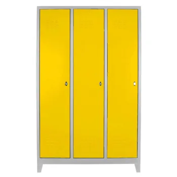 Dulap de depozitare cu incuietoare, Shelvoria, Js1012Sa, 117x185x40 cm, Otel, Gri / Galben 7b98 imagine
