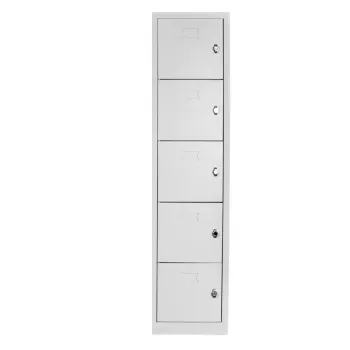 Dulap de depozitare cu incuietoare, Shelvoria, Js1016, 41x170x40 cm, Otel, Gri deschis 2fe4 imagine