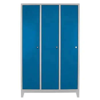 Dulap de depozitare cu incuietoare, Shelvoria, Js1027Ma, 97x185x37 cm, Otel, Gri/Albastru 21eb imagine