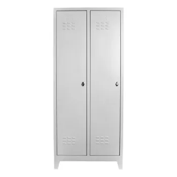 Dulap de depozitare cu incuietoare, Shelvoria, Js1028, 87x185x37 cm, Otel, Gri deschis 4200 imagine