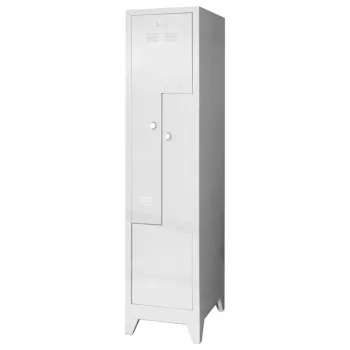 Dulap de depozitare cu incuietoare, Shelvoria, Js1032, 41x185x40 cm, Otel, Gri deschis bb13 imagine