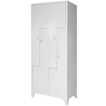 Dulap de depozitare cu incuietoare, Shelvoria, Js1033, 79x185x40 cm, Otel, Gri deschis 99d9 imagine