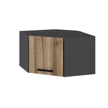 Dulap de perete, Minerva, Kale Corner, 74x45x54 cm, PAL, Antracit / Dore f838 imagine