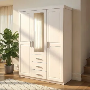 Dulap Geraldo, Inter Link, 140x55x190 cm, lemn, alb dcda imagine