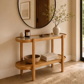 Dulap, Hanah Home, Alaska, 103x85x42 cm, LEMN MASIV DE STEJAR, Stejar 6824 imagine