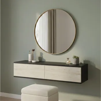 Dulap, Hanah Home, Aplos 120, 120x25.5x29.6 cm, Antracit / Travertin 5c93 imagine