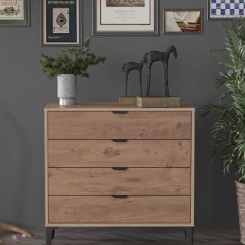 Dulap, Hanah Home, Arden 4, 90x88x40 cm, Pinul Atlasului 3be7 imagine