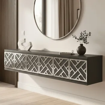 Dulap, Hanah Home, Arex 120, 120x25.5x29.6 cm, Antracit / Argintiu 3601 imagine