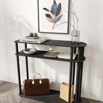 Dulap, Hanah Home, Caprio, 90x30x84 cm, MDF , Negru 1b7a imagine